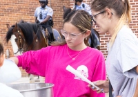 July 30, 2024: Sen. Tartaglione distributed hundreds of free bookbags, as well as hot dogs, cotton candy and drinks,  to young students in Bridesburg yesterday during the first in her series of Community Days across the 2nd District.