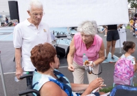 July 30, 2024: Sen. Tartaglione distributed hundreds of free bookbags, as well as hot dogs, cotton candy and drinks,  to young students in Bridesburg yesterday during the first in her series of Community Days across the 2nd District.