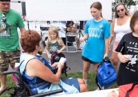 July 30, 2024: Sen. Tartaglione distributed hundreds of free bookbags, as well as hot dogs, cotton candy and drinks,  to young students in Bridesburg yesterday during the first in her series of Community Days across the 2nd District.