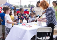 July 30, 2024: Sen. Tartaglione distributed hundreds of free bookbags, as well as hot dogs, cotton candy and drinks,  to young students in Bridesburg yesterday during the first in her series of Community Days across the 2nd District.