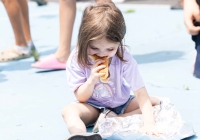 July 30, 2024: Sen. Tartaglione distributed hundreds of free bookbags, as well as hot dogs, cotton candy and drinks,  to young students in Bridesburg yesterday during the first in her series of Community Days across the 2nd District.