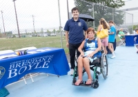 July 30, 2024: Sen. Tartaglione distributed hundreds of free bookbags, as well as hot dogs, cotton candy and drinks,  to young students in Bridesburg yesterday during the first in her series of Community Days across the 2nd District.