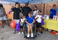 July 31, 2025: State Christine Tartaglione host a community picnic and backpack giveaway at Mayfair Recreation Center.