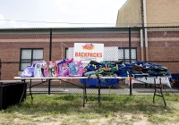 July 31, 2025: State Christine Tartaglione host a community picnic and backpack giveaway at Mayfair Recreation Center.