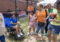 July 31, 2025: State Christine Tartaglione host a community picnic and backpack giveaway at Mayfair Recreation Center.