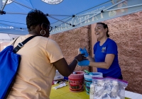 July 31, 2025: State Christine Tartaglione host a community picnic and backpack giveaway today at Mayfair Recreation Center.