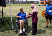 July 31, 2025: State Christine Tartaglione host a community picnic and backpack giveaway at Mayfair Recreation Center.