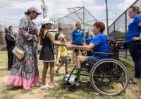 July 31, 2025: State Christine Tartaglione host a community picnic and backpack giveaway at Mayfair Recreation Center.