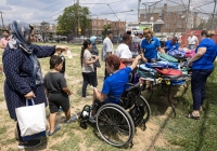 July 31, 2025: State Christine Tartaglione host a community picnic and backpack giveaway at Mayfair Recreation Center.