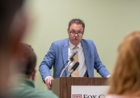 May 11, 2023: Senators Jimmy Dillon and Christine Tartaglione present check to Fox Chase Cancer Center.