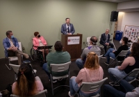 May 11, 2023: Senators Jimmy Dillon and Christine Tartaglione present check to Fox Chase Cancer Center.