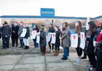 January 8, 2020: Senate Democrats stood at sunrise today with House colleagues, parents, teachers and city officials outside Carnell Elementary School to decry the continued contamination of Philadelphia schools and demand at least $170 million from the state’s Rainy Day Fund to remediate toxic schools. Carnell has been closed since mid-December due to asbestos contamination.