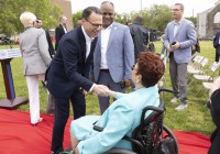 May 3, 2024: Sens. Tartaglione and Hughes participated today in a news conference outside John Welsh School in Philadelphia with Gov. Josh Shapiro in support of the governor’s proposed $100 million increase in violence prevention funding included in his budget proposal.