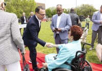 May 3, 2024: Sens. Tartaglione and Hughes participated today in a news conference outside John Welsh School in Philadelphia with Gov. Josh Shapiro in support of the governor’s proposed $100 million increase in violence prevention funding included in his budget proposal.