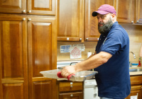 October 11, 2019:  State Senator Christine Tartaglione and state Representative Angel Cruz battled to a split decision in their cook-off at Ronald McDonald House in North Philadelphia.