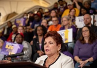 April 9, 2024:  Senator Tartaglione Rallies with Labor to Raise The Minimum Wage.