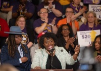 April 9, 2024:  Senator Tartaglione Rallies with Labor to Raise The Minimum Wage.