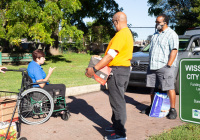 September 25, 2021 – State Senator Christine Tartaglione welcomed constituents from throughout the 2nd Senatorial District to Wissinoming Park today to help them dispose of their unwanted paper documents and electronic devices safely and securely.