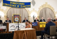 April 29, 2024: Sens. Lindsey  Williams and Tartaglione addressed the more than 200 delegates attending the annual convention of the Pennsylvania Conference of Teamsters at the Hotel Hershey in Derry Township, Dauphin County.  The conference, celebrating its 40th anniversary this year, represents 95,000 members in Pennsylvania.