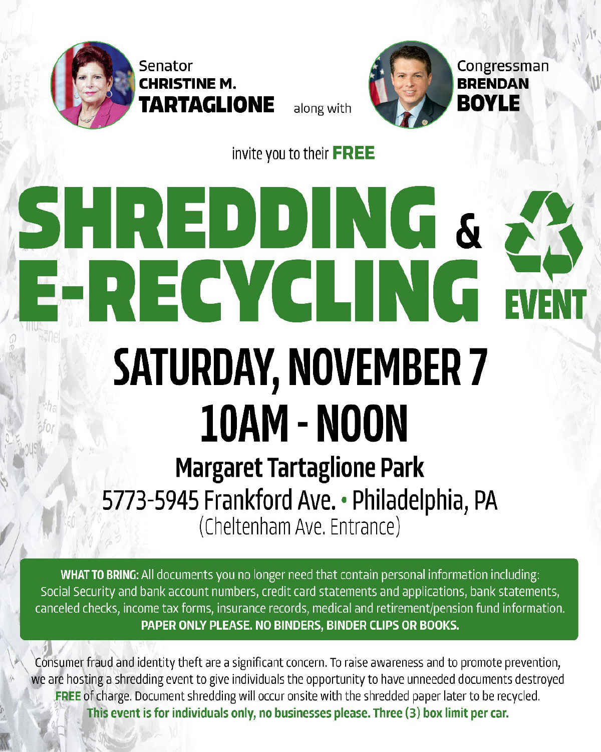 Shredding Event November 7, 2026